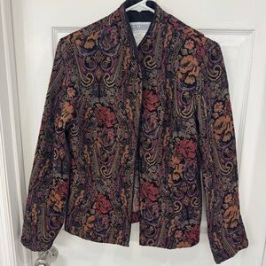 Vintage‎ Jessica Howard Multicolor Paisley Knit Blazer